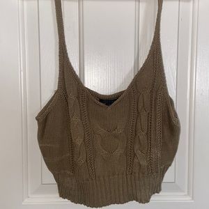 Olive green crop top
